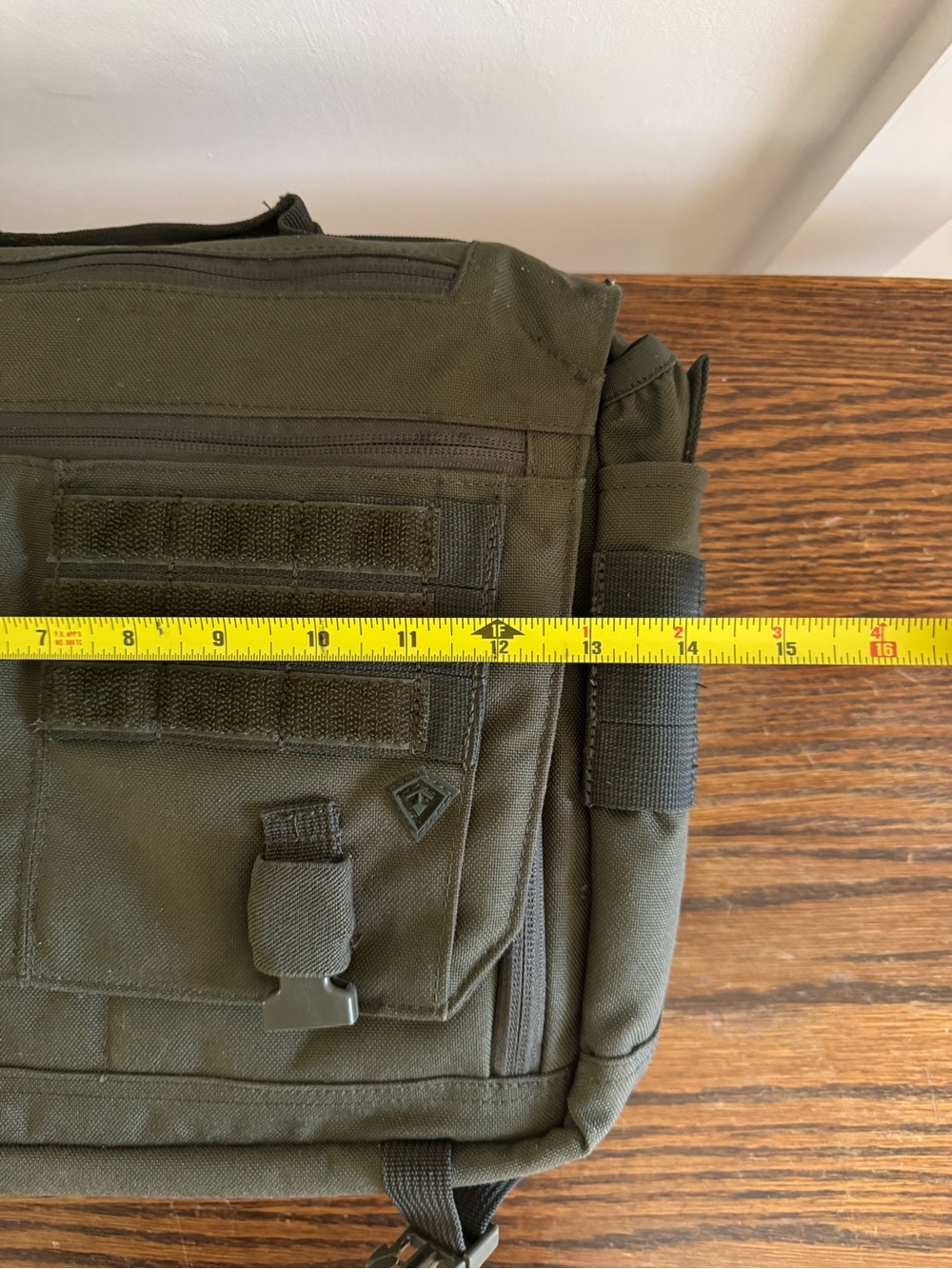Men's Tactical Messenger Bag in Olive Green - Picture 5 of 7